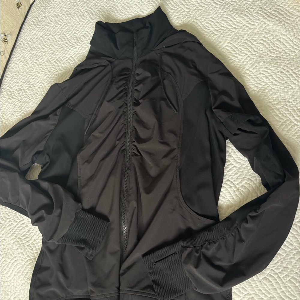 lululemon athletica Black Zip-Up Bomber Jacket